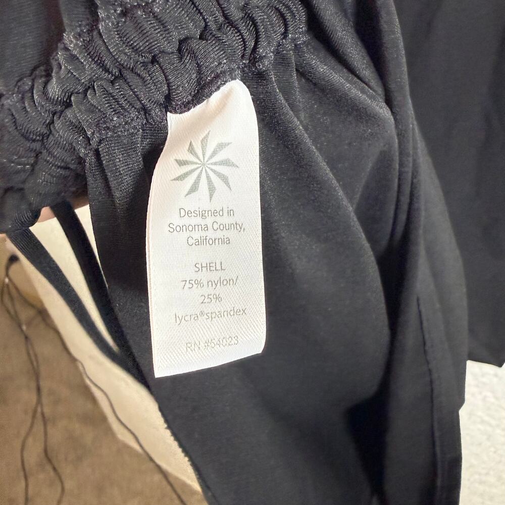 Athleta black side scrunch scoop neck black tank size small - Picture 6 of 7